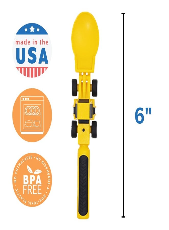 Constructive Eating - Toddler Construction Utensils Made in USA - Silverware for Toddlers - Utensils for Kids - Constructive Eating Utensil Set - Image 4
